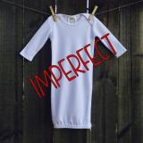 IMPERFECT Blank Unisex Long Sleeve Infant Gown with Hidden Zipper